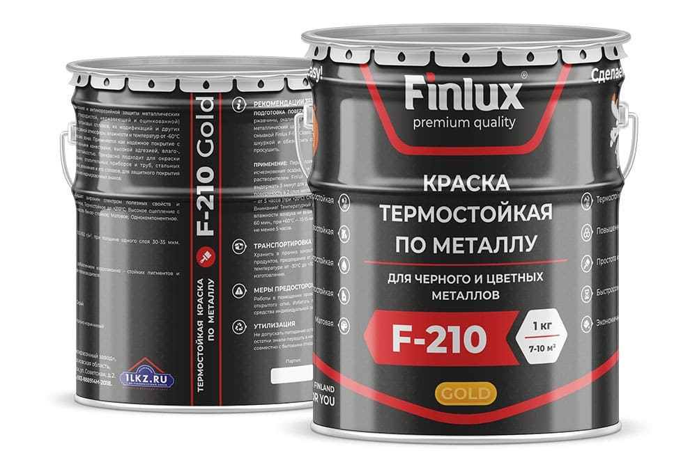 Краска по металлу Finlux F-210 Gold